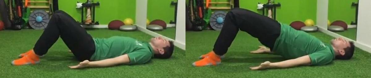 ejercicios de puente lumbar para corregir la inestabilidad lumbar