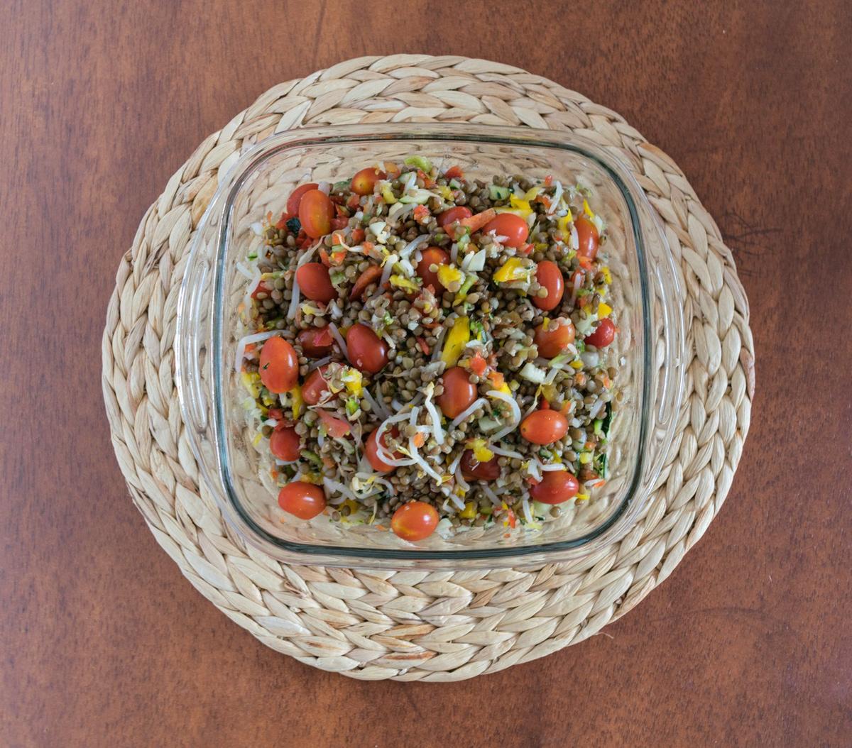 Receta de ensalada de lentejas