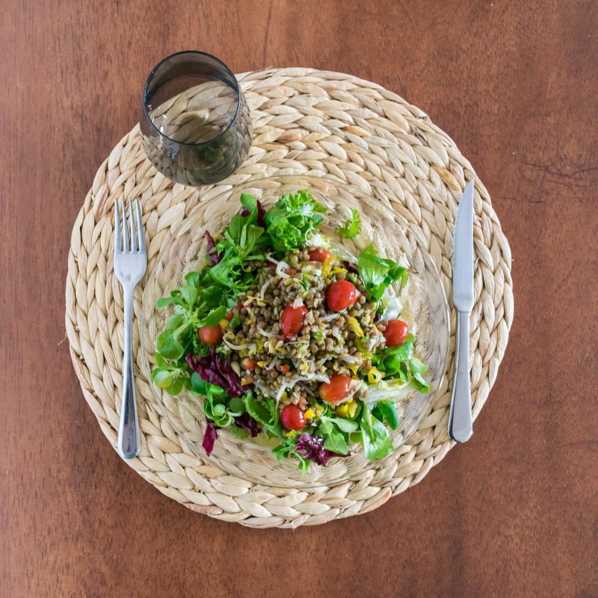 Receta de ensalada de lentejas