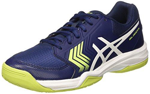 Asics Gel-Dedicate 5, Zapatillas de Tenis para Hombre, Azul (Indigo Blue/White/Safety Yellow), 43.5 EU