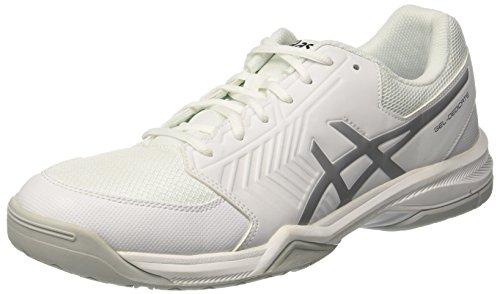 Asics Gel-Dedicate 5, Zapatillas de Tenis Hombre, Blanco (White/Silver), 45 EU