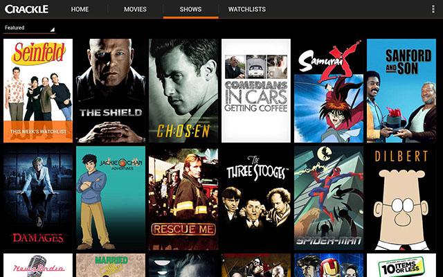 Apps para ver películas Crackle