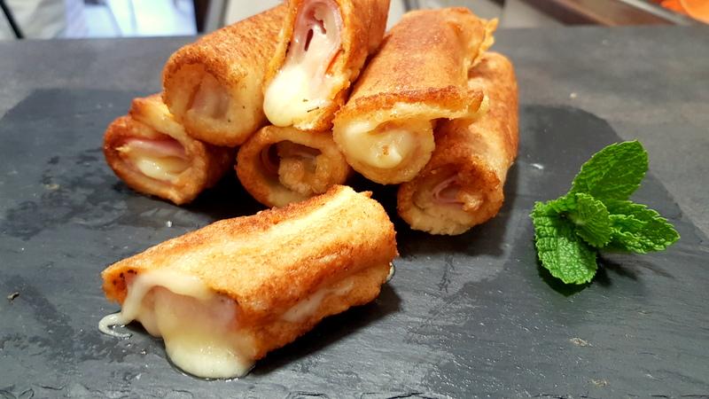 sandwich enrollado de pizza