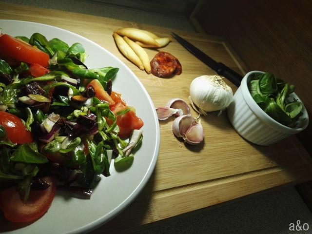 Ensalada templada de chorizo