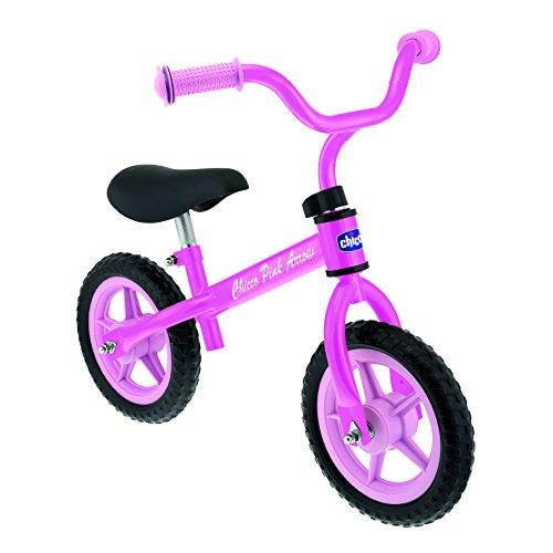 Chicco First Bike - Bicicleta sin pedales con sillín regulable, color rosa, 2-5 años