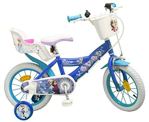 TOIMS Reina de las Nieves: bicicleta para niña, color azul, tamaño 14 pulgadas