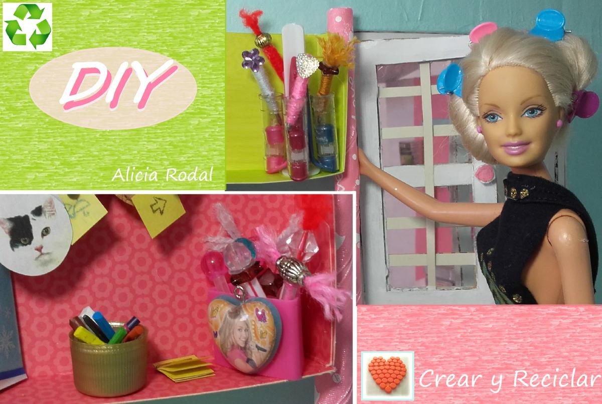 Mini organizadores de escritorio DIY con reciclaje