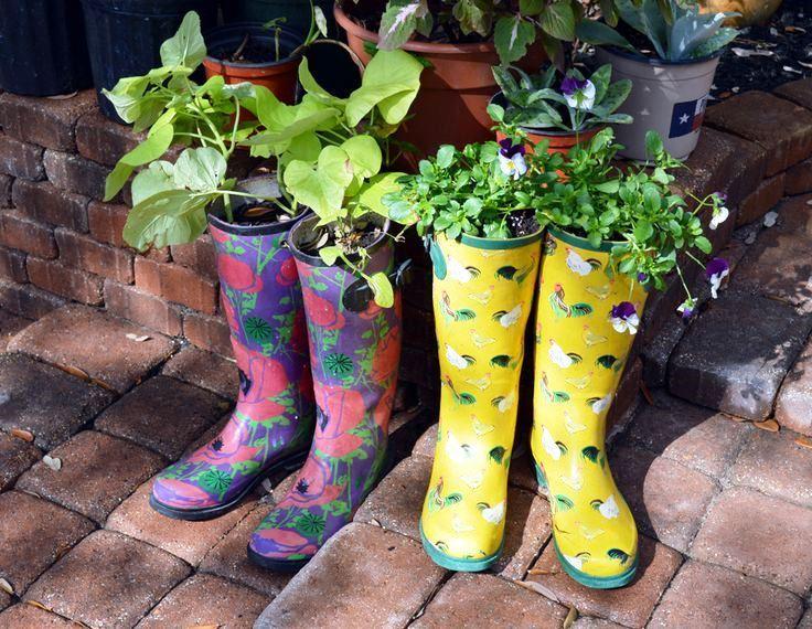 Ideas reutilizadas para maceteros de jardín originales