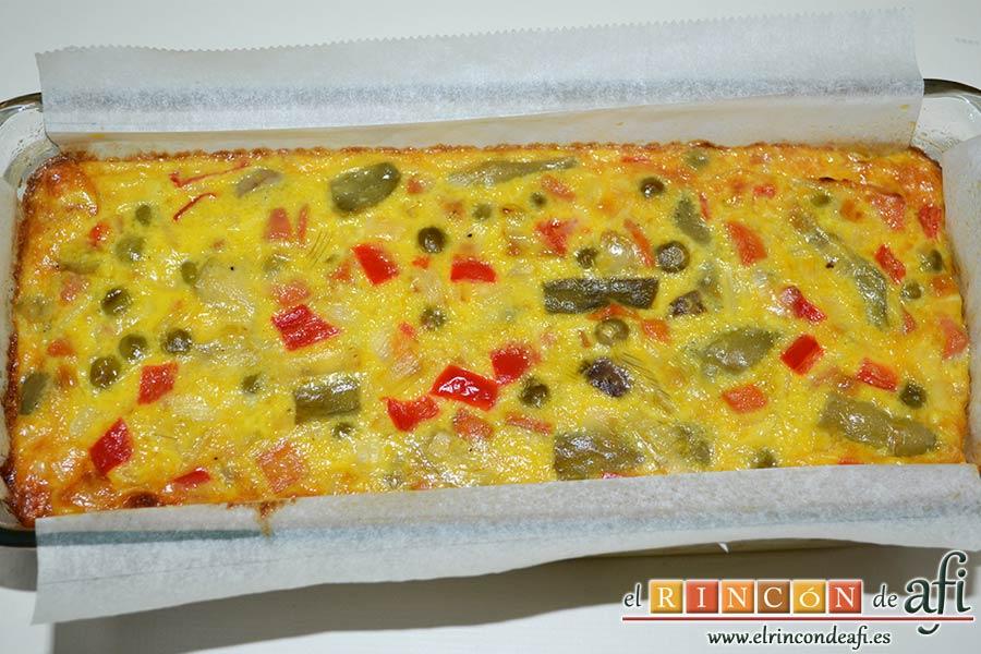 Plumcake de verduras, hornear hasta que esté hecho