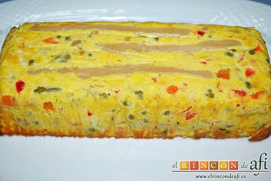 Plumcake de verduras, desmoldar una vez enfriado
