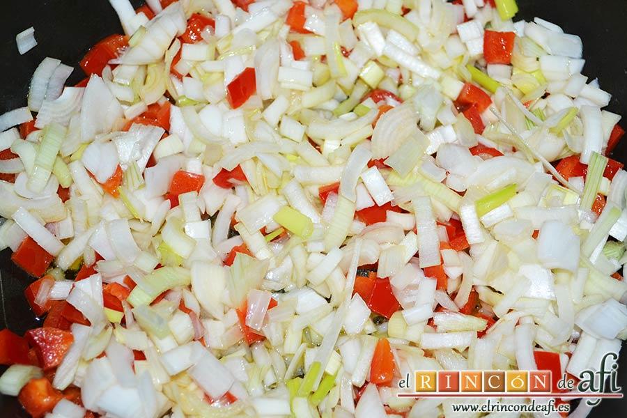 Plumcake de verduras, sofreír