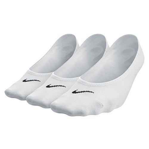 Nike Women's Everyday Lightweight Footie Training Sock (3 Pair), Color White/Black, Talla M