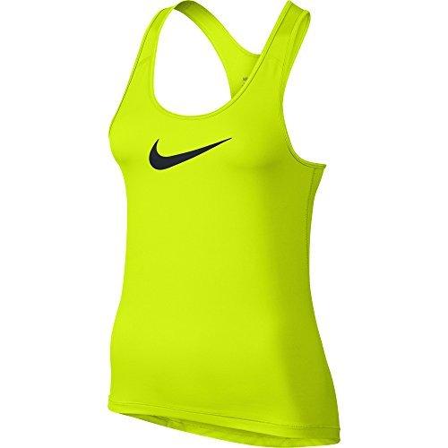 Nike Np Cl Tank Camiseta, Mujer, Lima/Negro (Volt/Black), XL