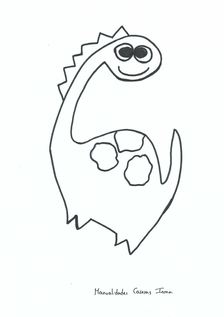 Manualidades Caseras Inma_ Patrón de dinosaurio 1