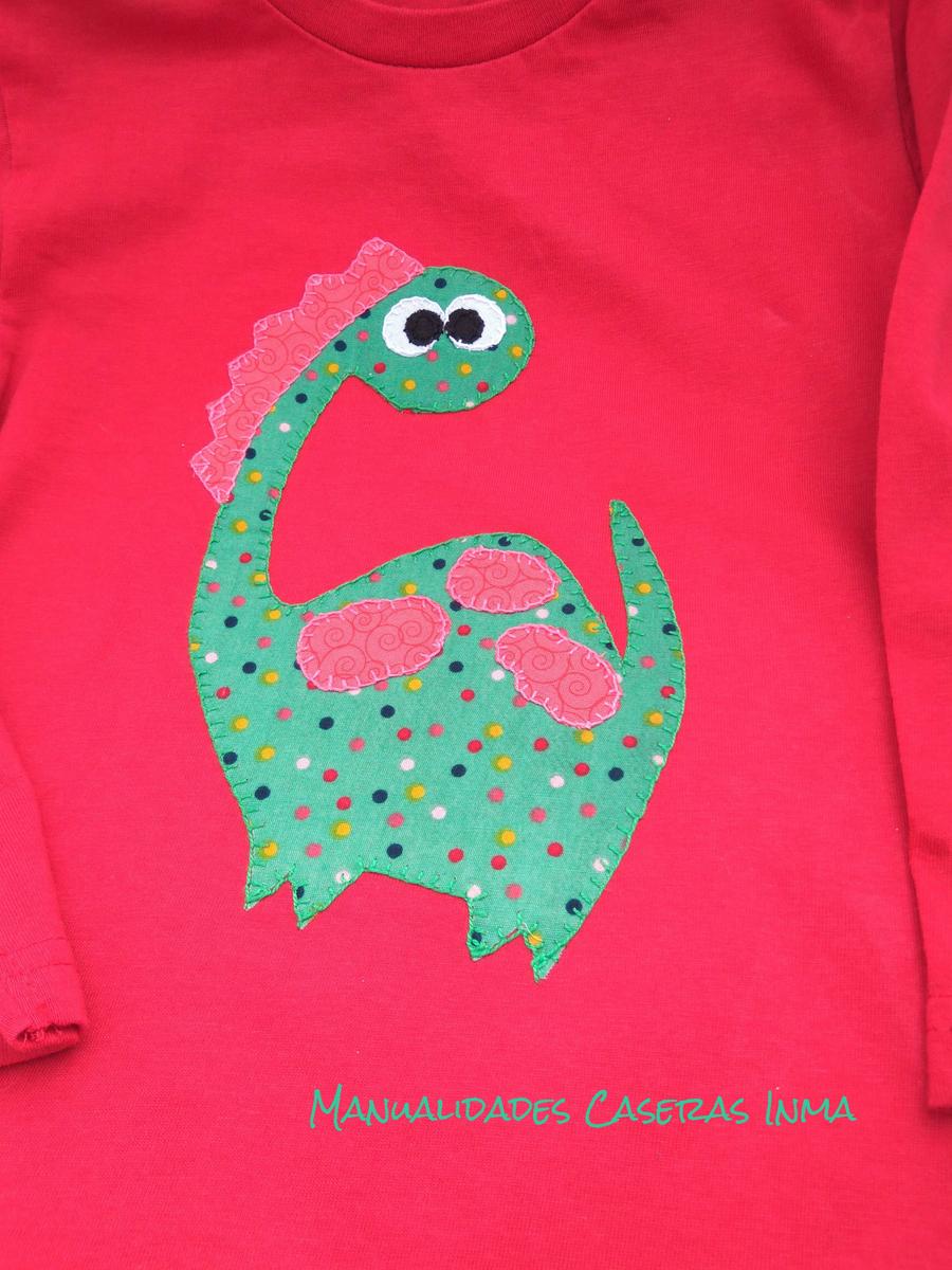 Manualidades Caseras Inma _Camiseta dinosario_ Detalle