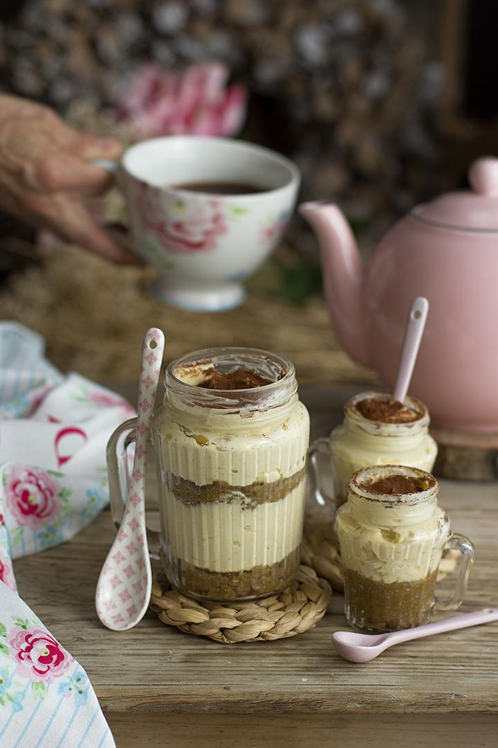 Vasitos de Tiramisu Healthy receta saludable facil de postre