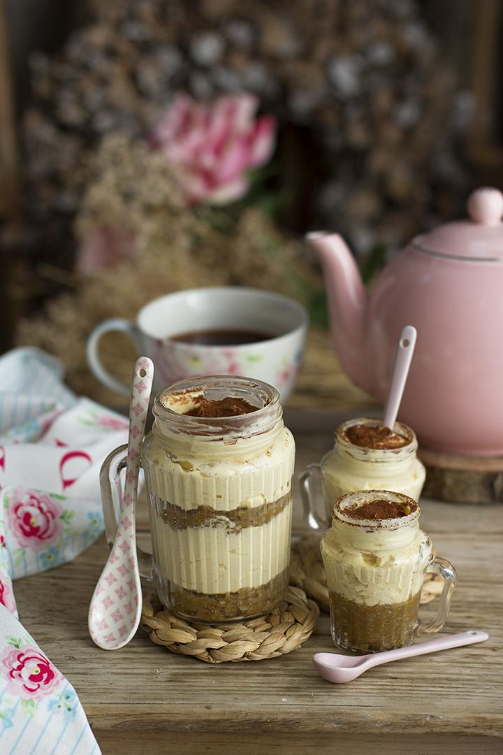 Vasitos de Tiramisu Healthy receta saludable facil de postre