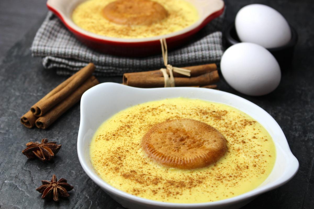 Natillas caseras sin lactosa de vainilla