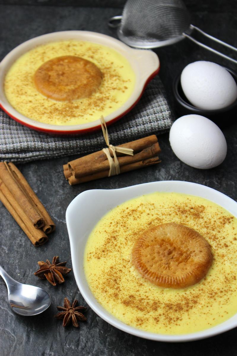 Natillas caseras sin lactosa de vainilla