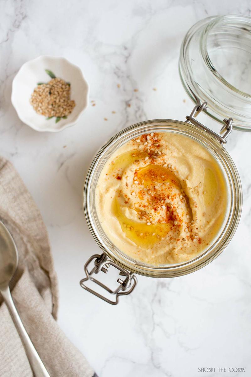 berenjenas asada con hummus