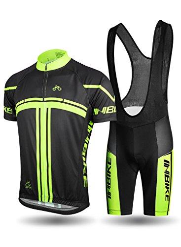 INBIKE Ropa Verano Conjunta de Ciclismo de Hombre Culotte Ciclismo Hombre Traje Maillot Camiseta + Pantalones para Bicicleta (M)