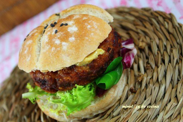 hamburguesa de bacalao y gambas