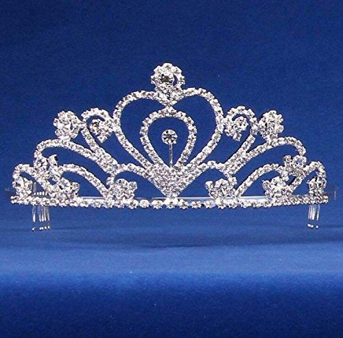 Rhinestone Heart Tiara Princess Crown For Wedding Sweet 16 Mis Quince Anos Gift