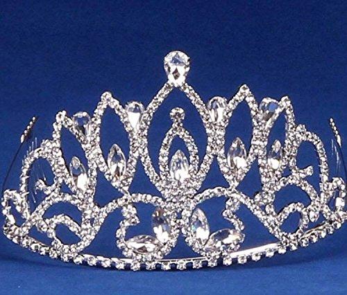 Pointed Rhinestone Tiara Sweet 16 Mis Quince Corona or Wedding Princess Crown