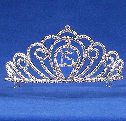 Rhinestone Mis Quince Anos Tiara Corona Sweet 15 Birthday Princess Crown