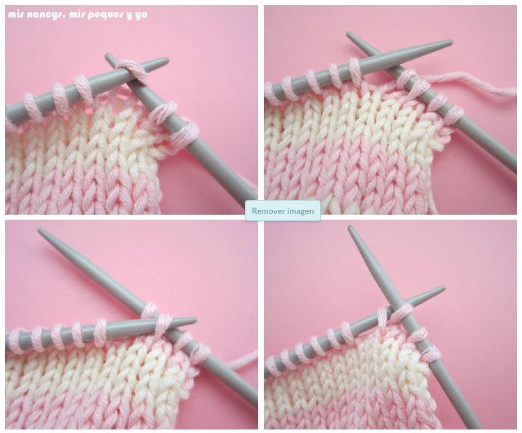 mis nancys, mis peques y yo, tutorial jersey de punto de verano para niñas "Fresa y nata", disminucion a principio de la vuelta