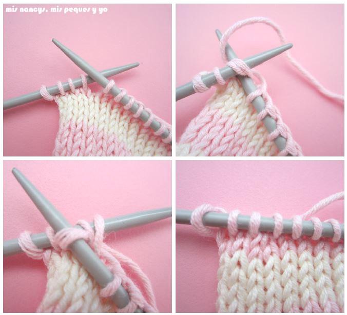 mis nancys, mis peques y yo, tutorial jersey de punto de verano para niñas "Fresa y nata", disminucion a final de la vuelta