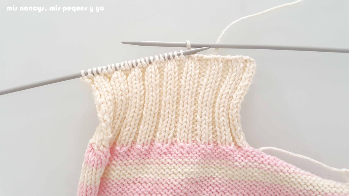 mis nancys, mis peques y yo, tutorial jersey de punto de verano para niñas "Fresa y nata", cerrar los puntos