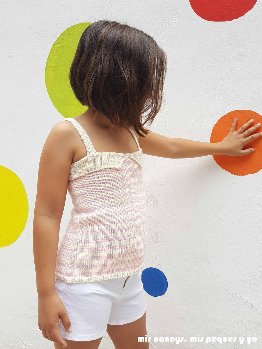 mis nancys, mis peques y yo, tutorial jersey de punto de verano para niñas "Fresa y nata"