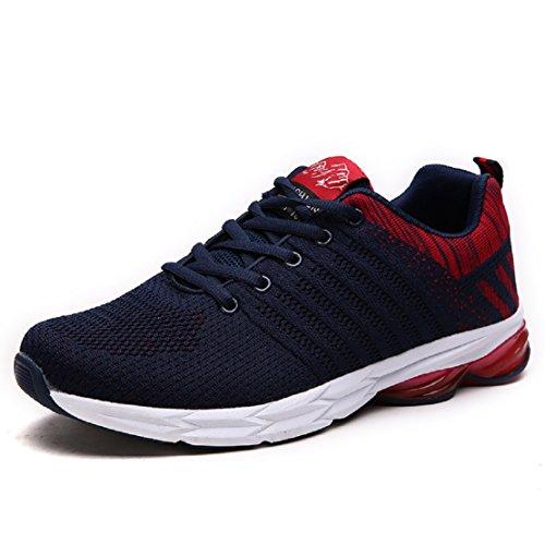 NEOKER Zapatillas Running Para Hombre Aire Libre y Deporte Transpirables Casual Zapatos Gimnasio Correr Sneakers Azul 40