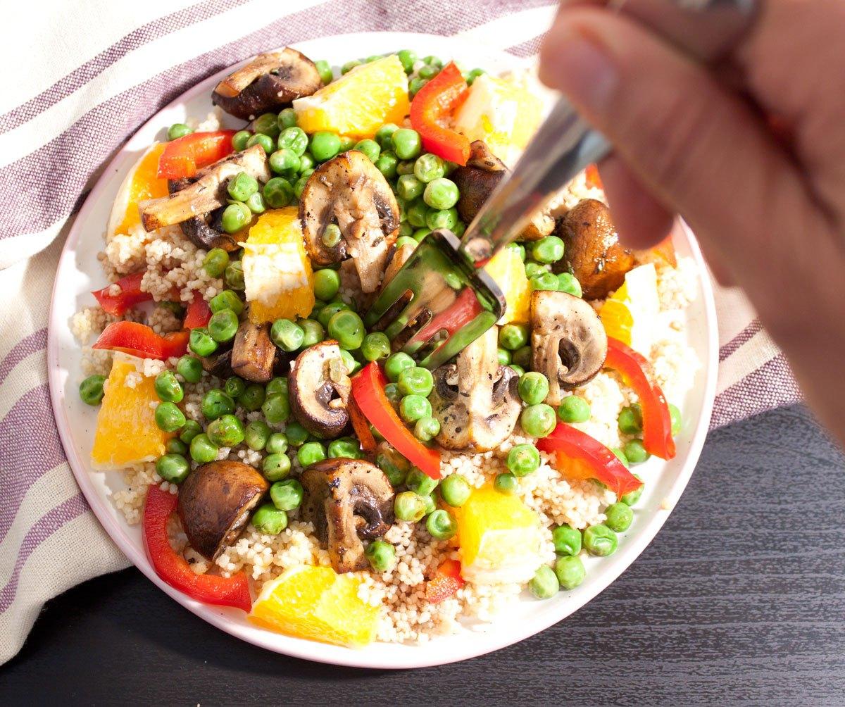 Ensalada de cous cous| Sonrisa Vegana