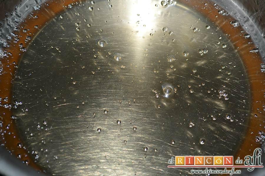 Goxúa, dejar que se disuelva hasta que quede consistente