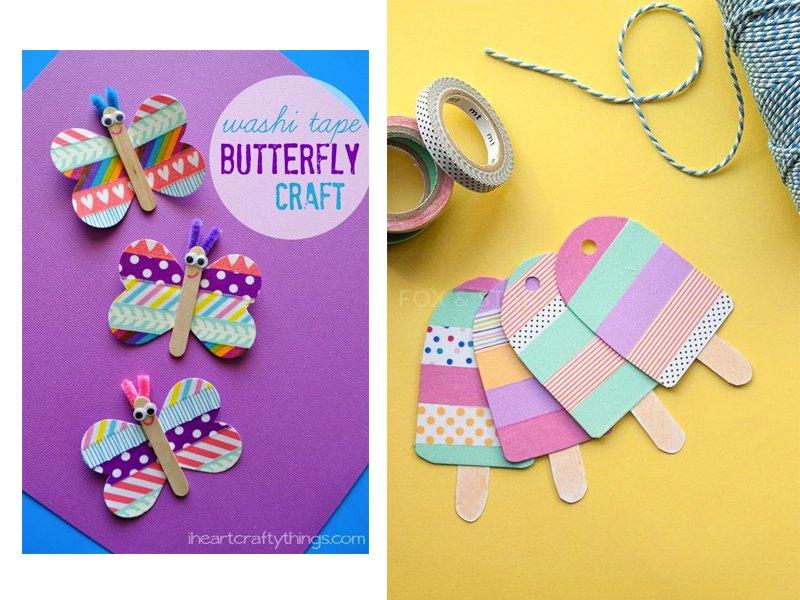 manualidades de verano faciles con washi tape