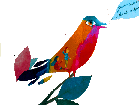 gif pajaro Si yo fuera. Poesía para niños reseña icalle ilustracion
