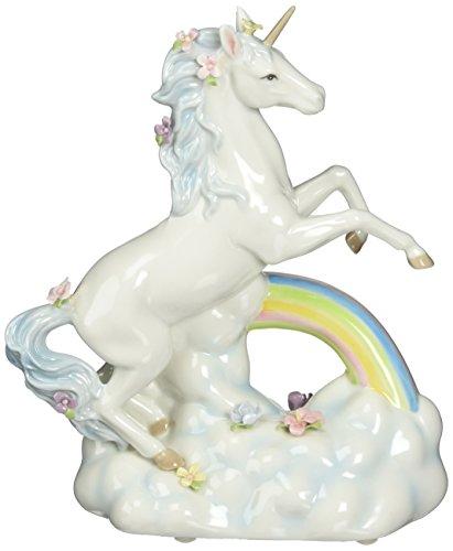 Cosmos Gifts 80118 Unicorn Over The Rainbow Ceramic Figurine, 8-1/8-Inch