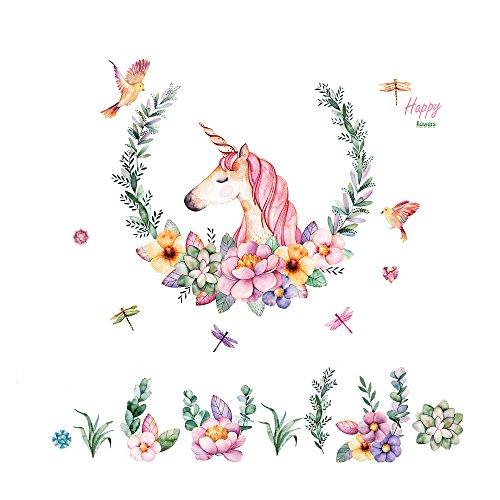 Unicorn Wall Decals Girls Bedroom Wall Stickers Nursery Room Wall Decor