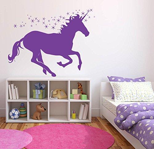 Wall Decal Sticker Bedroom Pegasus Unicorn Magic Horse Dream Cartoon Kids Girls Boys Teenager Room 660b