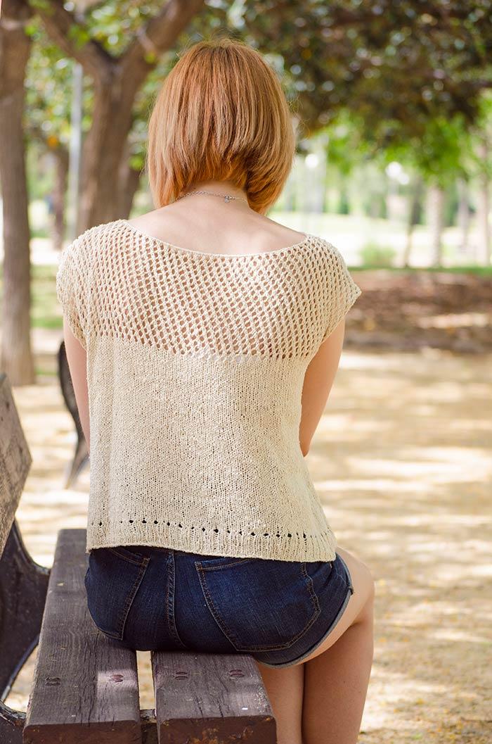 Cap Sleeve Lattice Top De Purl Soho