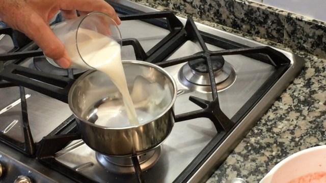 Calentamos la leche 