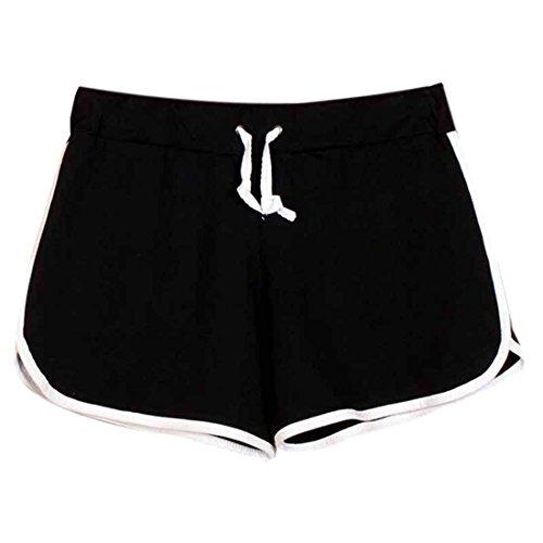 QIYUN.Z Mujeres Del Lazo De La Cintura De Algodon Pantalones Cortos De Playa Al Aire Libre Ocasionales De Los Deportes Pantalones Cortos