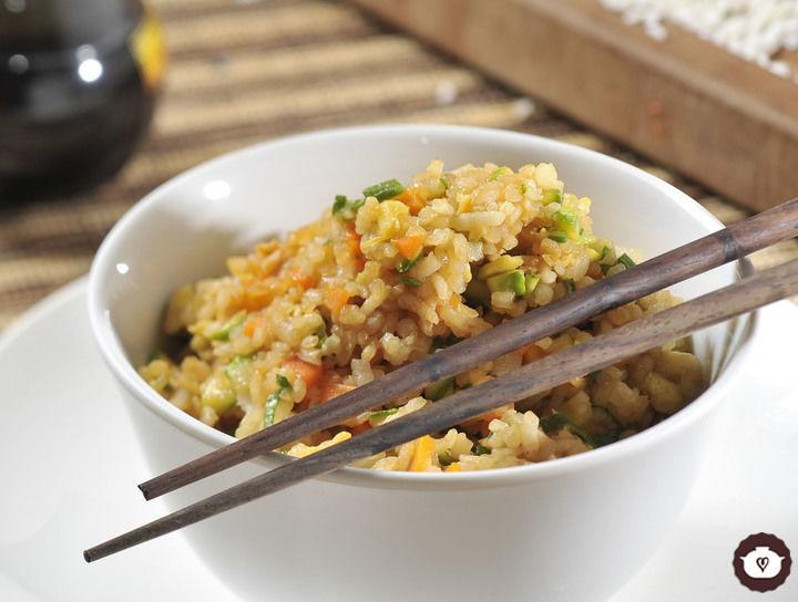 Resultado de imagen para imagenes de arroz recalentado con vegetales