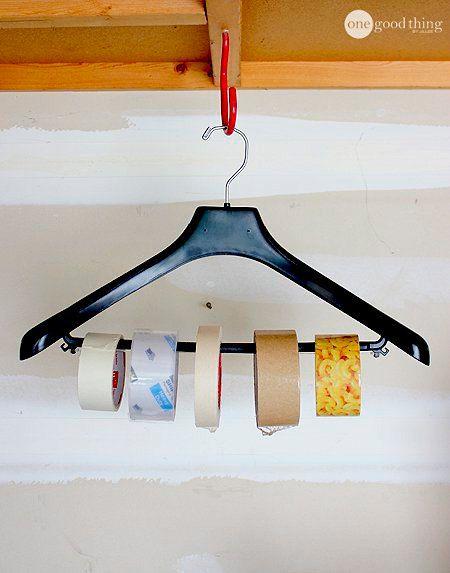 truco percha dispensador de cinta de pintor, cinta aislante, etc