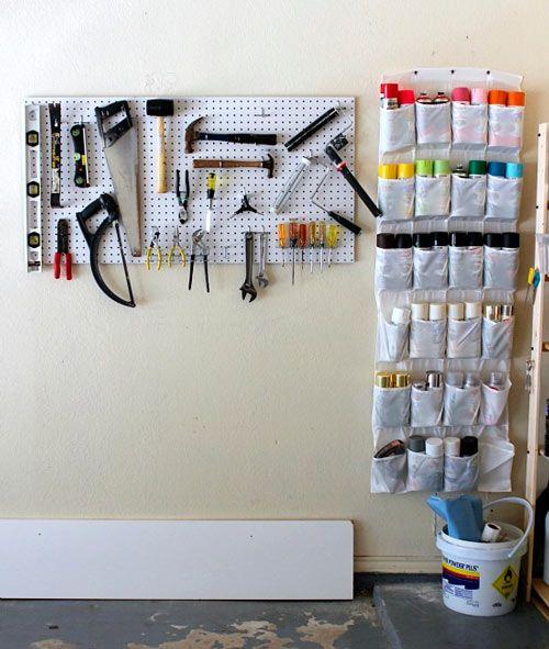 colgador de zapatos para guardar herramientas y sprays