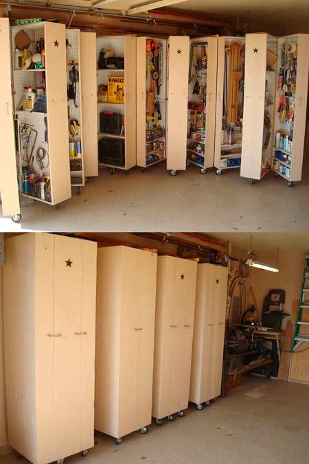 aprovechar el espacio con estanterias ocultas en armarios correderos