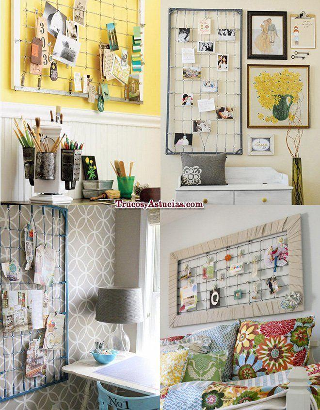 Tablero de notas original con un somier de muelles