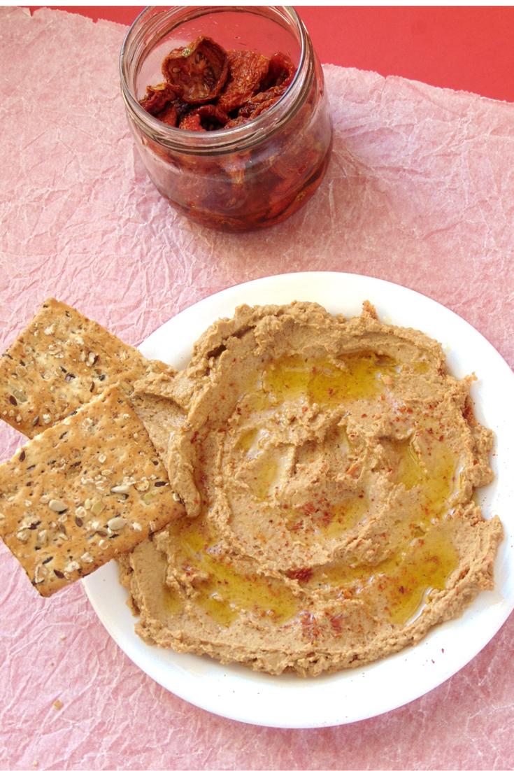 pate de lentejas y tomates secos paso a paso